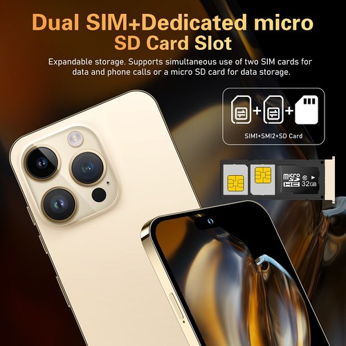 2025 5G Unlocked i14 Pro Max Android Smartphone 128GB Dual SIM Mobile Cell Phone - Picture 7 of 22