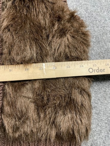 Gap kids Girl's Brown Button Down Sleeveless Faux Fur Vest Size L (10) - Picture 15 of 16