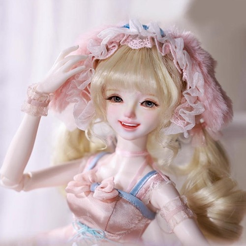 Juego completo 1/4 BJD muñeca resina maquillaje facial dulce lindo conejo niña regalo hecho a mano - Imagen 5 de 10