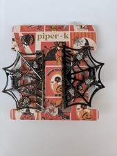 Piper K Hair Clips Halloween Hair Clips Spider Webs metal / NEW / cross posted
