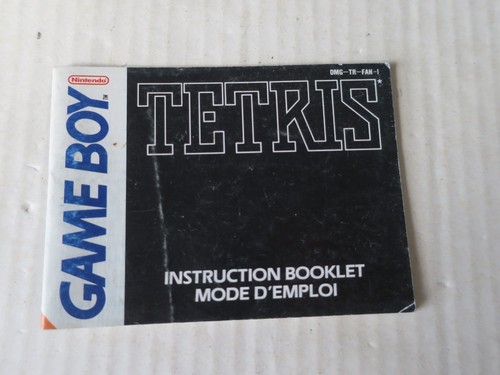 Notice  TETRIS   - GAME BOY  - DMG-TR-FAH-1   - INSTRUCTION BOOKLET - Imagen 1 de 2