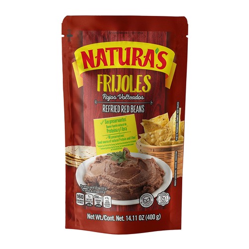 Refried Red Beans, 14.11oz Pouch (Pack of 24)