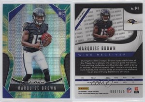 2019 Panini Prizm Rookies Hyper Prizm /175 Marquise Brown #341 Rookie RC