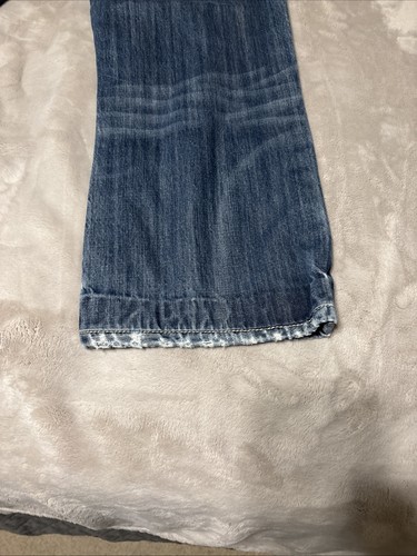 Men's MEK Mekology Blue Jeans 36*34 Loose Fit Distressed Embellished Jeans - Picture 16 of 24