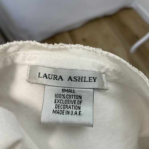 Vintage 90s Laura Ashley Cottagecore Prairie Romantic Nightgown White size Small - Picture 10 of 10