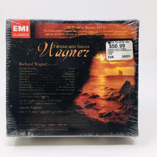 Richard Wagner Tristan Und Isolde Pappano Roh Orchestra 3 CD DVD Placido Domingo - Picture 1 of 3