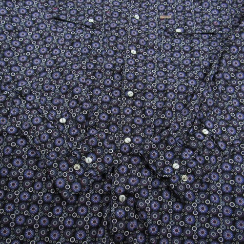 Rafter C Shirt Mens Medium Blue Red Pearl Snap Pro Flex Western Button Up Rodeo - Picture 5 of 11