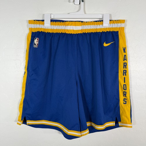 Golden State Warriors Shorts Herren 46 XL blau gelb Nike Dri Fit NBA Basketball - Bild 1 von 11