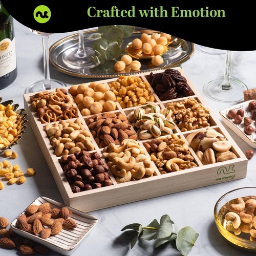 Cesta de regalo de nueces mixtas de Navidad gourmet antojos de nueces - Surtido - Imagen 2 de 9