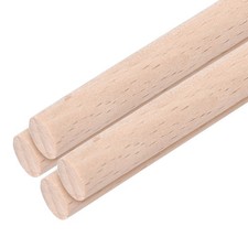Wooden Dowel Rods, 9mm 3/8 x 12 Inch Round Wooden Rod for DIY,Pack of 4