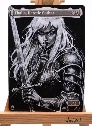 Thalia, Heretic Cathar Alter MTG hand painted altered magic the gathering EDH