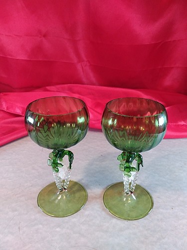 4 Lauscha Weingläser 🍷 Wein 🍇 Gläser Glas Trauben Stiel Mundgeblasen 👄 (4949) - Bild 14 von 24