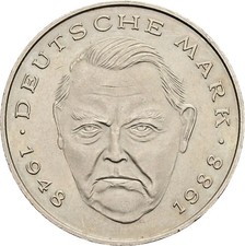 Deutschland, 2 Deutsche Mark, 1995 G, Ludwig Erhard