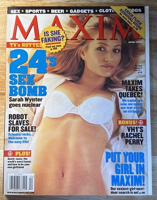 MAXIM Magazine #64 April 2003 Sarah Wynter, VH1's Rachel Perry, Mickey Rourke