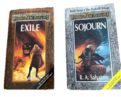 VTG 90s TSR Forgotten Realms: The Dark Elf Trilogy By RA Salvatore Books 2-3 PB