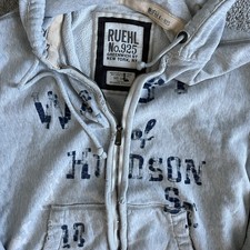 Vintage Ruehl No. 925 factory distressed Full zip hoodie / Large