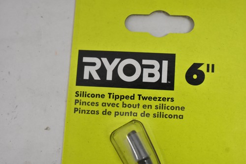 Pinzas con punta de silicona RYOBI de 6 pulgadas de acero inoxidable puntas curvas herramienta antideslizante - Imagen 4 de 7
