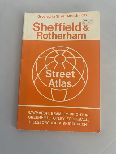 Sheffield Street Atlas Paperback Publ. Geographia c1970s