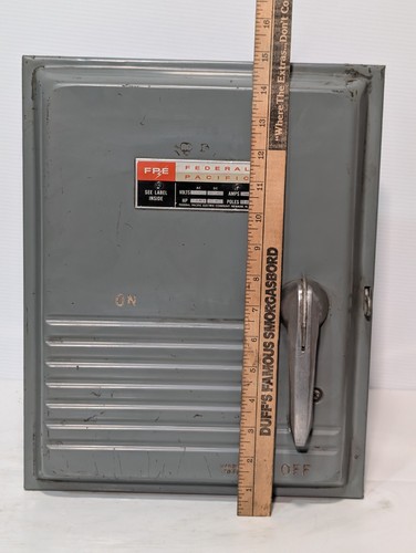 Federal Pacific FPE 5136 Scatola interruttore di disconnessione chiusa a 3 poli, 100 Amp, 600VAC - Foto 15 di 16
