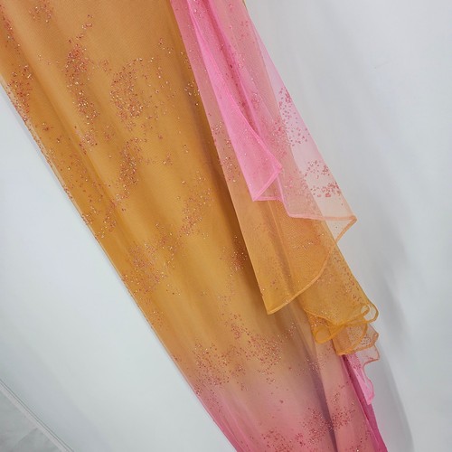 Vintage Morgan by Linda Bernell y2k Dress Pink Orange Fairy Goth Prom Maxi 5/6 - Picture 4 of 10