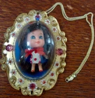 Vintage Mattel Liddle Kiddles Lucky Locket Liz Doll W/ Original Locket & Chain