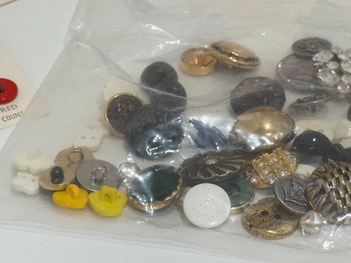 Vintage Sewing Notions Lot Buttons Appliques Ribbons Lace Streamline La Mode - Picture 9 of 23