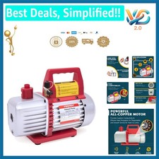 Durable Single-Stage 3.5 CFM Vacuum Pump - Ideal for Automotive & Refrigeration