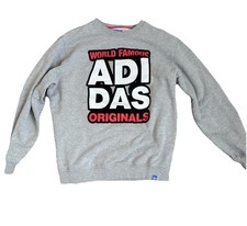 Adidas Originales “World Famous” G World Sudadera Cuello Redondo Para Hombre L Nueva con Etiquetas