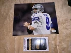 TONY ROMO SIGNED AUTOGRAPHED DALLAS COWBOYS FOOTBALL 8X10 PHOTO JSA