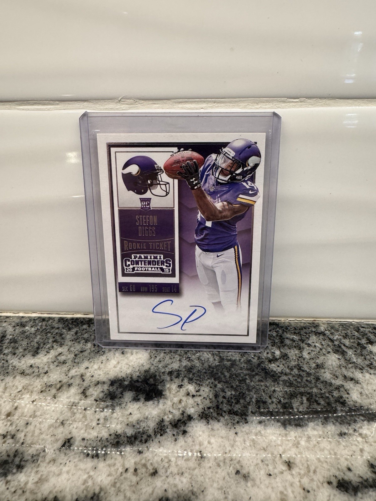2015 Panini Contenders - Rookie Ticket RPS Stefon Diggs #235 Base (AU, RC)