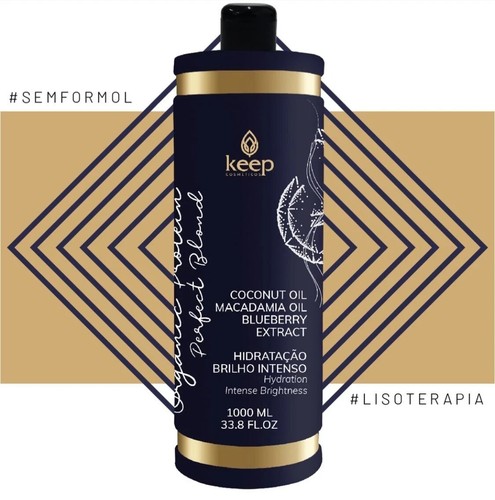 Escova Progressiva Keep Organic Protein Perfect Blond Sem Formaldeído 33oz - 1L. - Bild 4 von 9