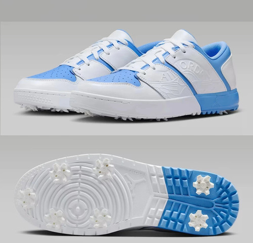 Nike Air Jordan NU Retro 1 Low G Golf UNC White-Univ Blue Gr. 8 [FZ4153-101] - Bild 1 von 9