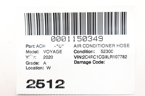 2020 - 2024 VOYAGER Air Conditioner Hose 68227756ac 68227756ad - Picture 13 of 13