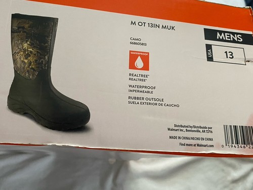 Neu im Karton Ozark Trail Herren 13 Zoll UK/Jagdstiefel echtes Baum-Tarnmuster, wasserdicht, Größe 13 - Bild 15 von 17