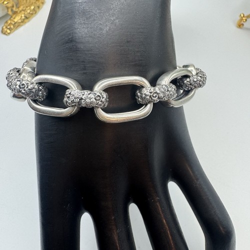 JAI by John Hardy 925 Sterling Silber Vergissmeinnicht Blume Gliederarmband schön - Bild 2 von 12