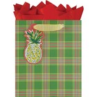 The Gift Wrap Company,  Dolce Vita Pineapple Plaid Small Gift Bag
