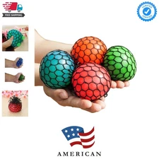 gole 4PCS Randomly Mesh Squishy Balls Stress Relief Squeeze Grape Balls Relie...