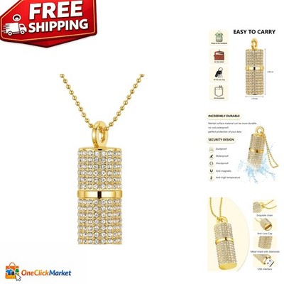 Durable 128GB USB 2.0 Flash Drive - Waterproof & Shockproof with Gold Style
