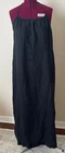 J.Crew Women Black 100% linen halter maxi dress Size L