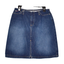 Tommy Jeans Hilfiger Women's Blue Denim Jean Skirt Juniors Size 6