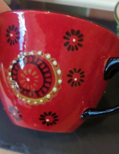 Signature Housewares Large Cups With Hand painted Immaculate Unused Condition - Picture 8 of 12