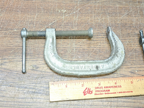 (8) Vintage C Clamp Adjustable C Clamp Machinist Woodworking Tools MADE IN USA - Picture 10 of 10
