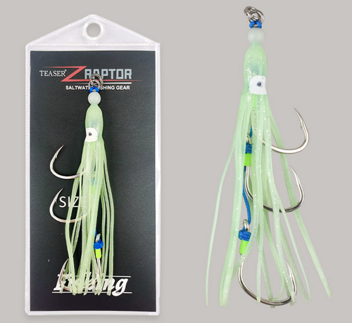 5 PCs Soft Squid Skirt Fishing Lure Rigged 3 Hooks Rubber Luminous Octopus Bait - Picture 13 of 27