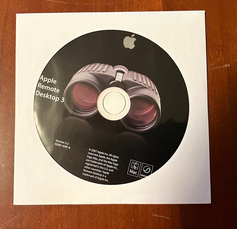 Apple Remote Desktop 3 Version 3.2 0Z691-6181-A Disc Only