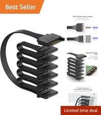 Reliable 6-Way SATA Power Supply Extension Cable for HDD, SSD, Optical Drives