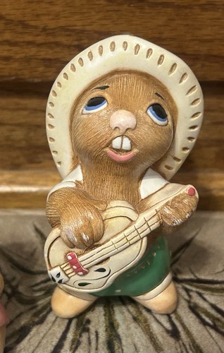 Vintage Retired Pendelfin Hand Painted Musical Band Rabbits Rocky/Rolly/Bongo - Picture 5 of 12