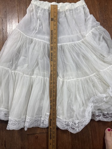 Vintage Malco Modes Full Crinoline Petticoat Slip M schwarz Square Dance Rockabilly  - Bild 7 von 7
