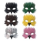 Half Face Bird Beak Mask with Feather Detail for Halloween and Costume Events