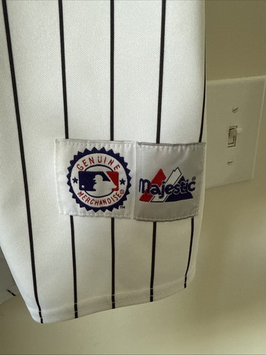 Camiseta a Rayas Vintage Y2K Chicago White Sox Talla 2XL Majestuosa Blanca Hecha en EE. UU. - Imagen 3 de 5