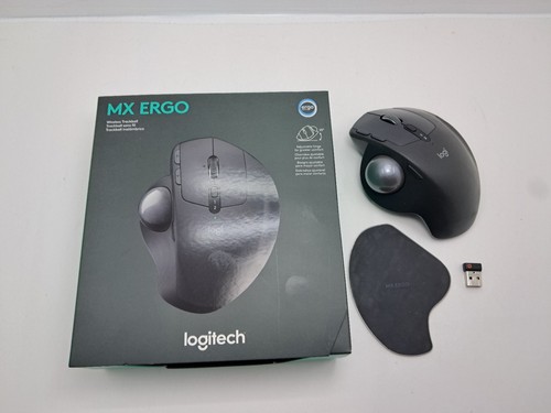 Logitech MX Ergo Wireless Trackball Ergonomic W/ Dongle M-R0065 - TESTED WORKING - Picture 1 of 20